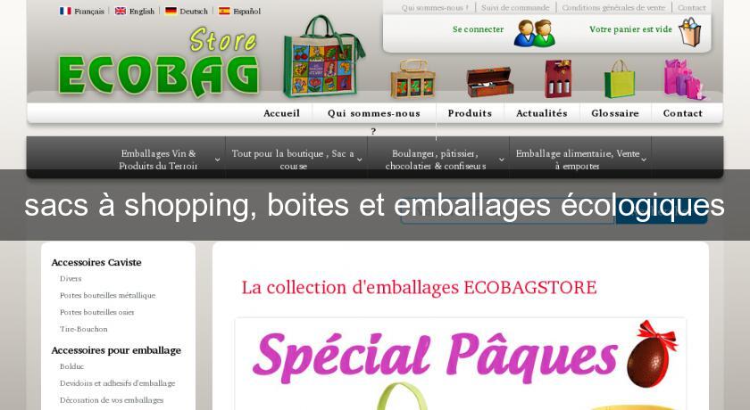 sacs à shopping, boites et emballages écologiques