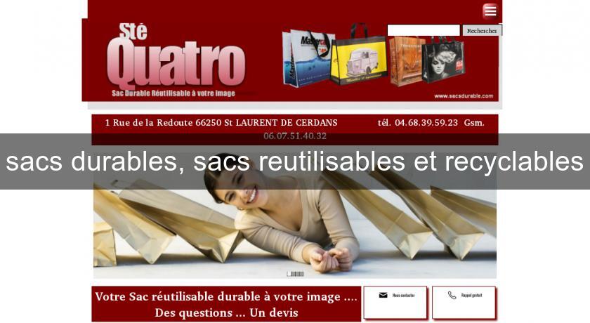 sacs durables, sacs reutilisables et recyclables