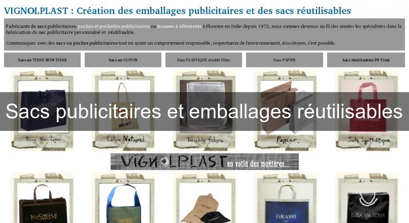 Sacs publicitaires et emballages réutilisables Sacs publicitaires et emballages réutilisables