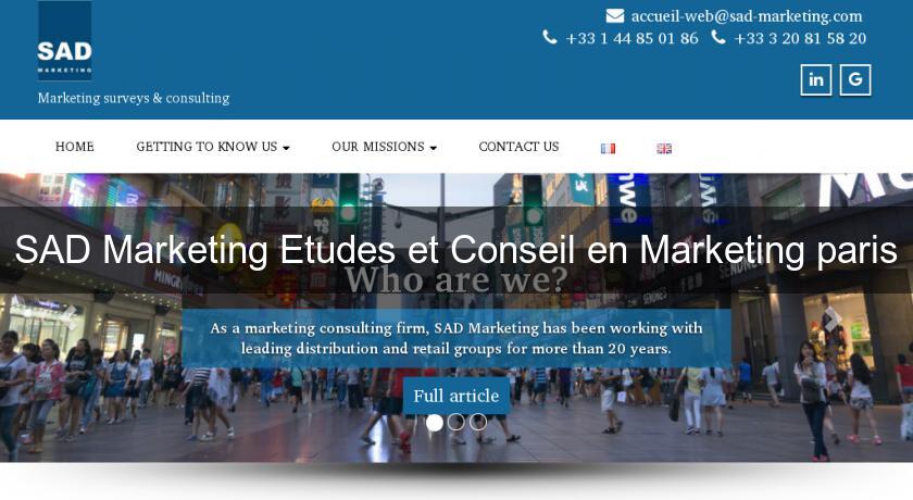 SAD Marketing Etudes et Conseil en Marketing paris SAD Marketing Etudes et Conseil en Marketing paris