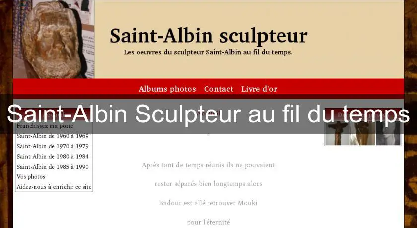 Saint-Albin Sculpteur au fil du temps