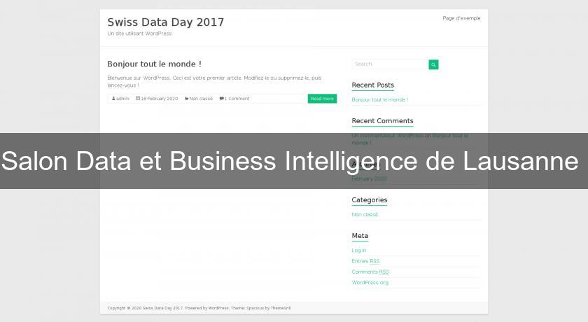 Salon Data et Business Intelligence de Lausanne Salon Data et Business Intelligence de Lausanne