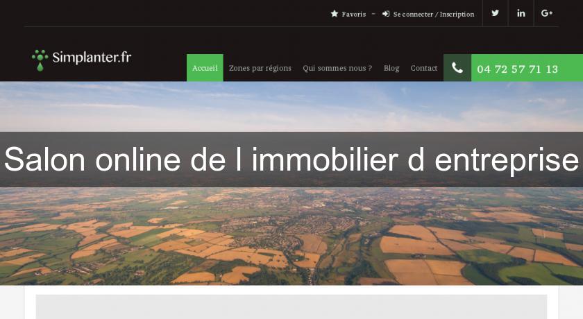 Salon online de l'immobilier d'entreprise Salon online de l'immobilier d'entreprise