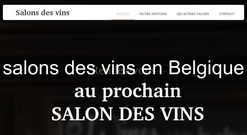 salons des vins en Belgique