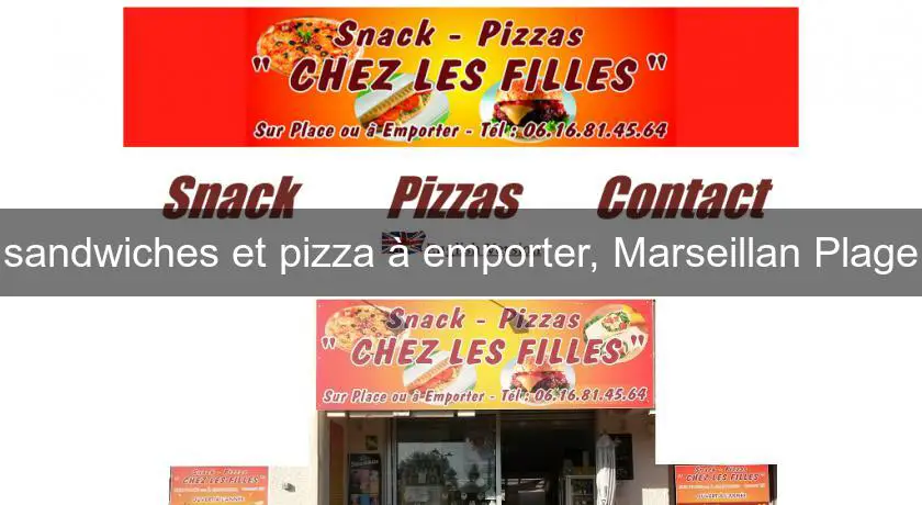 sandwiches et pizza à emporter, Marseillan Plage