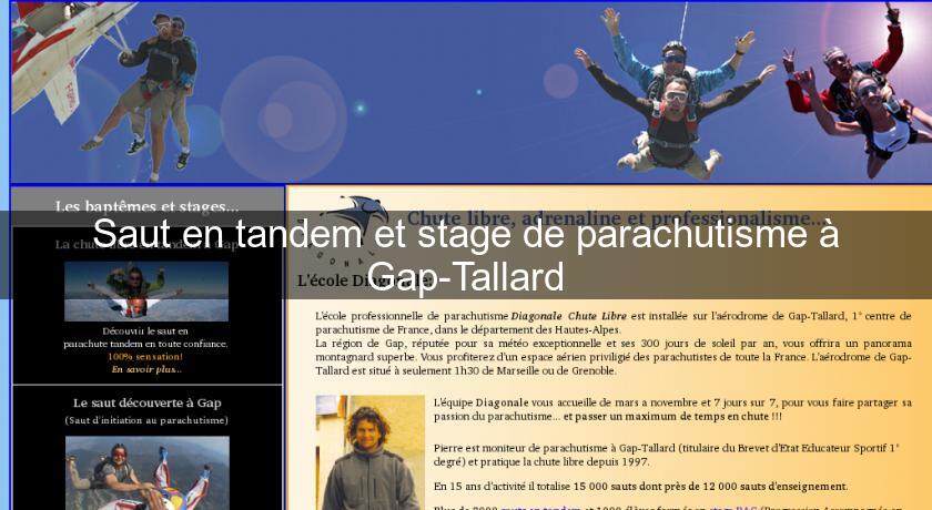 Saut en tandem et stage de parachutisme à Gap-Tallard