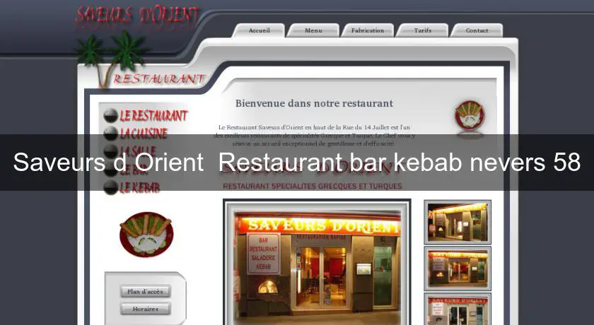 Saveurs d'Orient  Restaurant bar kebab nevers 58