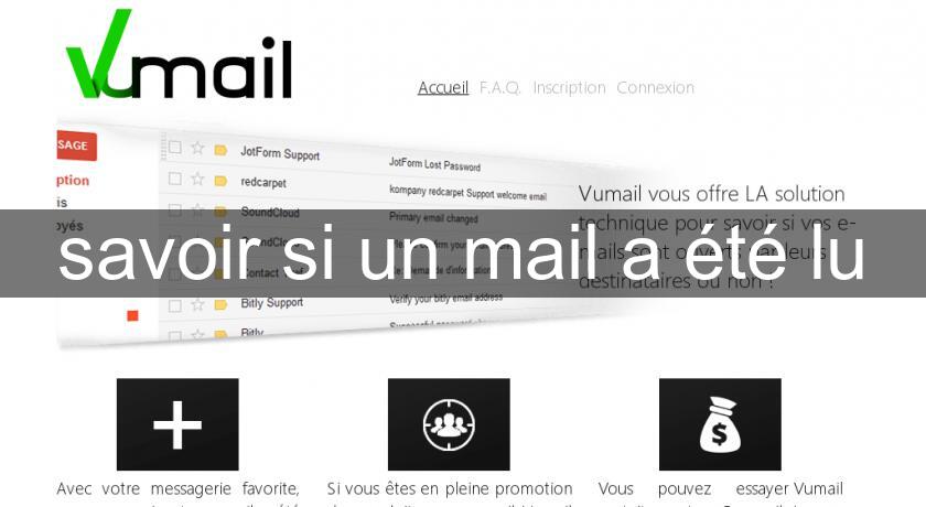 savoir si un mail a été lu