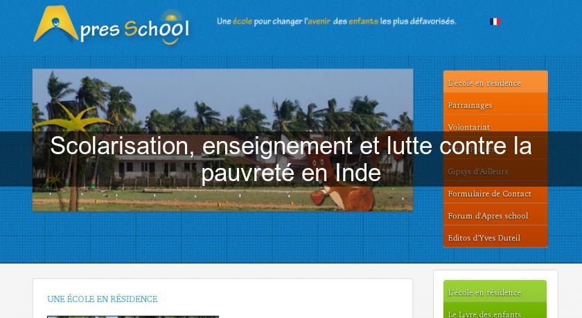 Scolarisation, enseignement et lutte contre la pauvreté en Inde