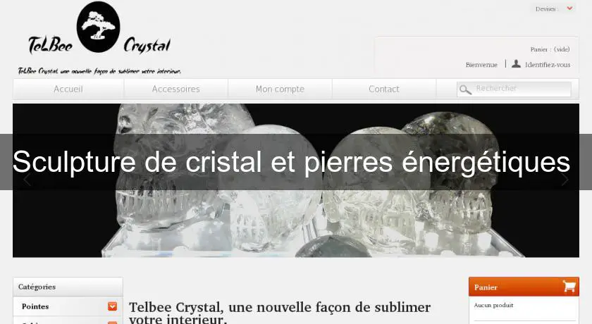 Sculpture de cristal et pierres énergétiques 