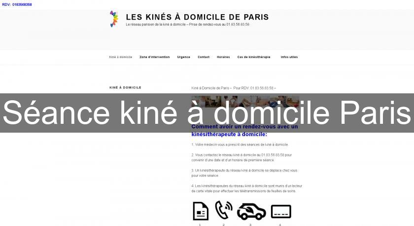 Séance kiné à domicile Paris