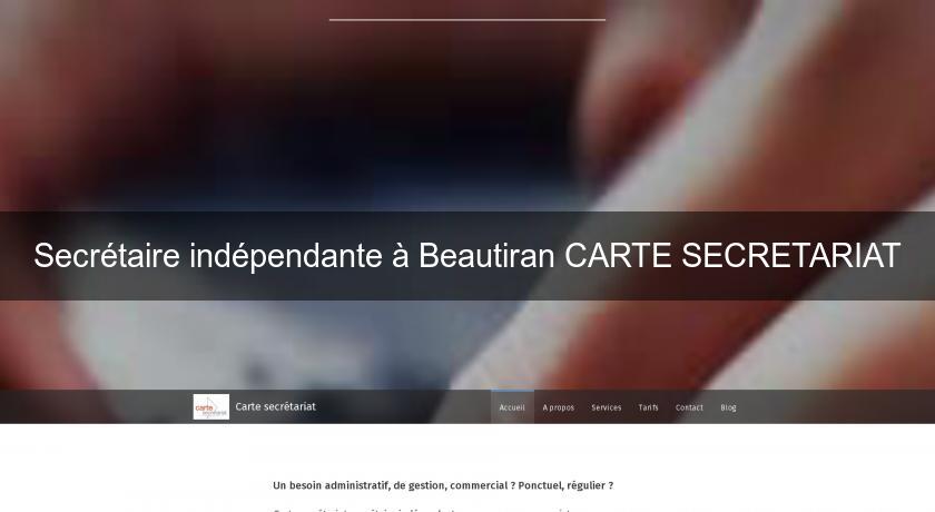 Secrétaire indépendante à Beautiran CARTE SECRETARIAT Secrétaire indépendante à Beautiran CARTE SECRETARIAT