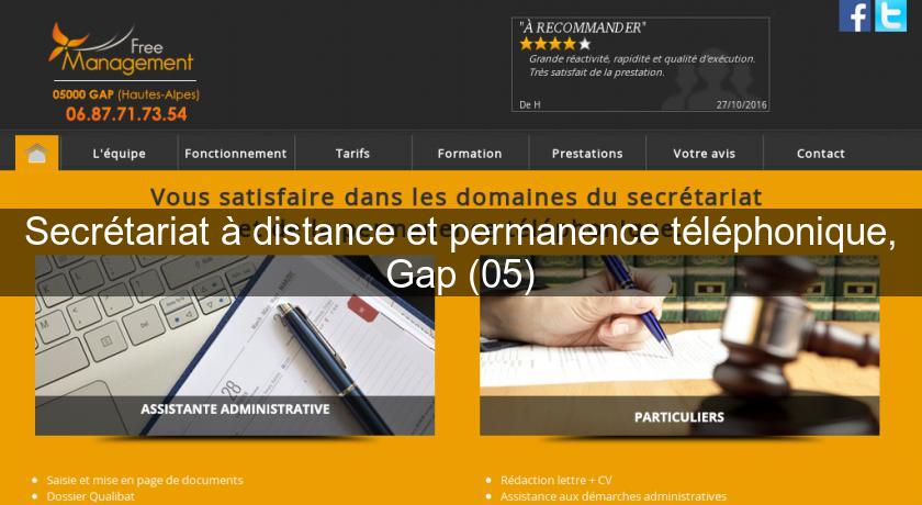 Secrétariat à distance et permanence téléphonique, Gap (05)