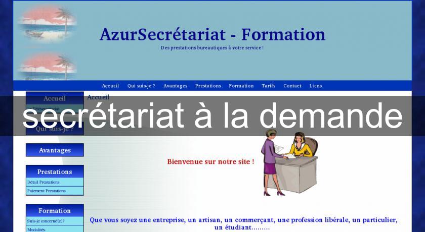 secrétariat à la demande secrétariat à la demande