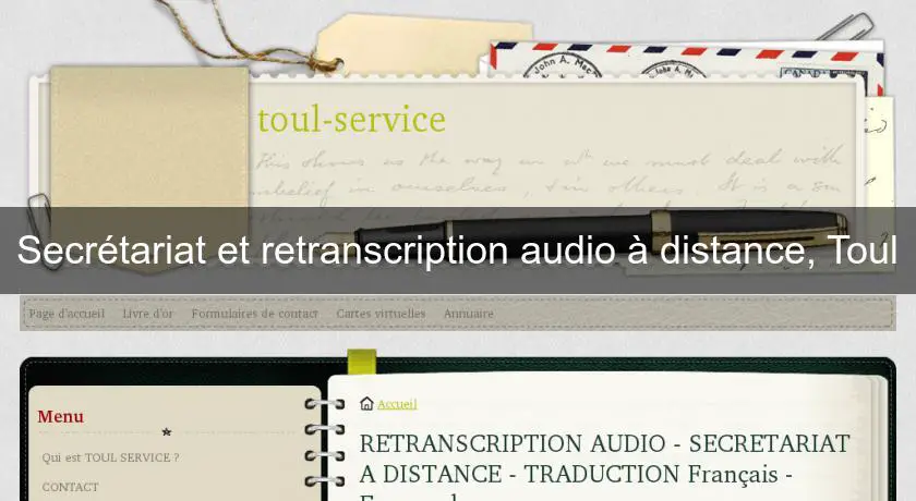 Secrétariat et retranscription audio à distance, Toul
