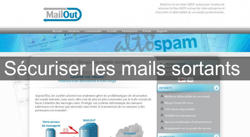Sécuriser les mails sortants Sécuriser les mails sortants