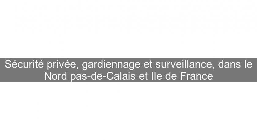 Sécurité privée, gardiennage et surveillance, dans le Nord pas-de-Calais et Ile de France