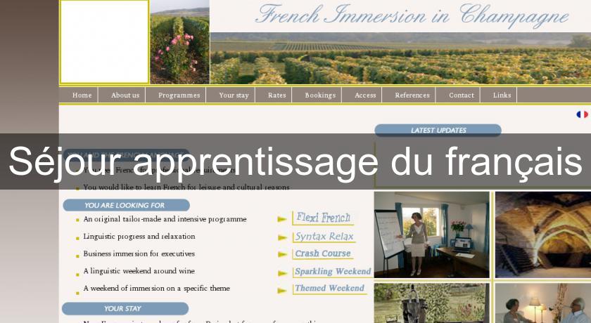 Séjour apprentissage du français