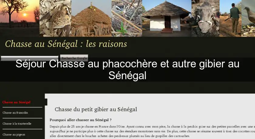 Séjour Chasse au phacochère et autre gibier au Sénégal