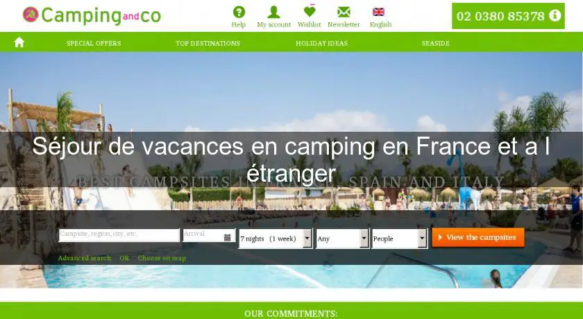 Séjour de vacances en camping en France et a l'étranger