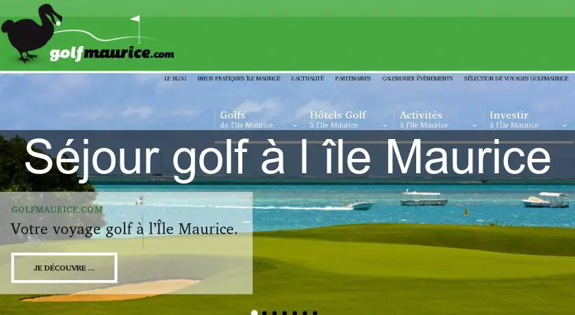 Séjour golf à l'île Maurice