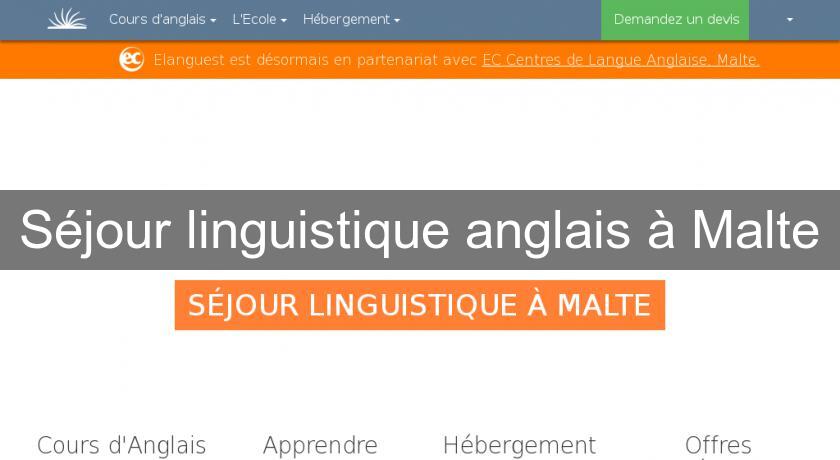 Séjour linguistique anglais à Malte Séjour linguistique anglais à Malte