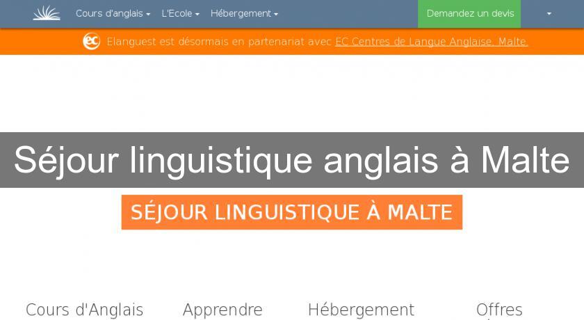 Séjour linguistique anglais à Malte