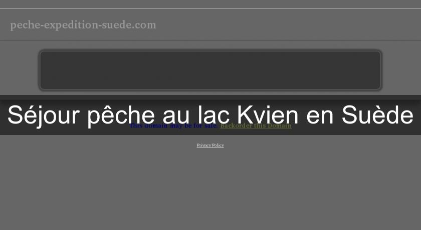 Séjour pêche au lac Kvien en Suède Séjour pêche au lac Kvien en Suède