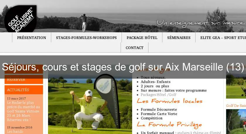 Séjours, cours et stages de golf sur Aix Marseille (13)