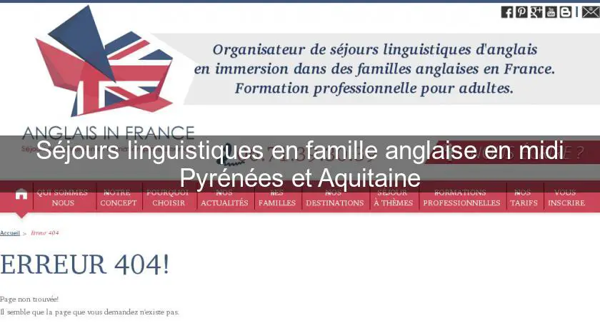 Séjours linguistiques en famille anglaise en midi Pyrénées et Aquitaine