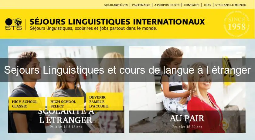 Sejours Linguistiques et cours de langue à l'étranger
