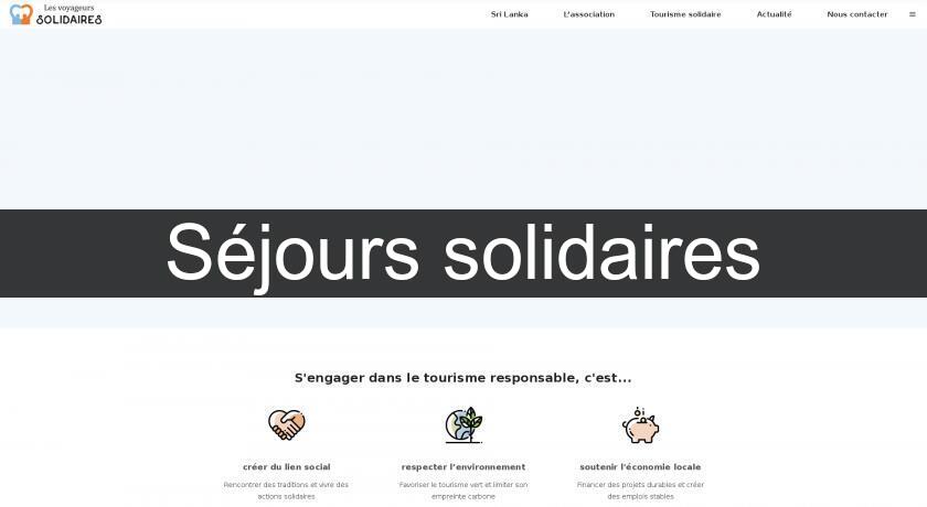 Séjours solidaires Séjours solidaires
