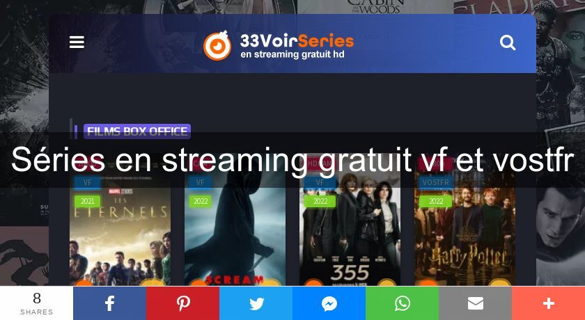 Séries en streaming gratuit vf et vostfr