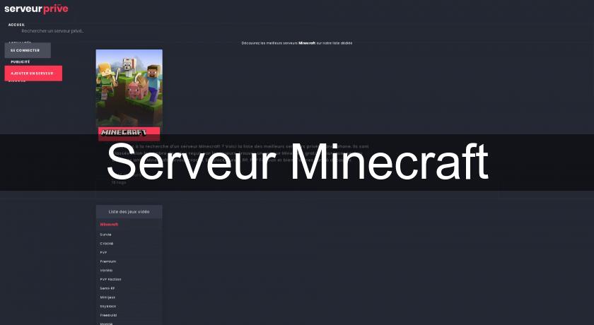Serveur Minecraft Serveur Minecraft