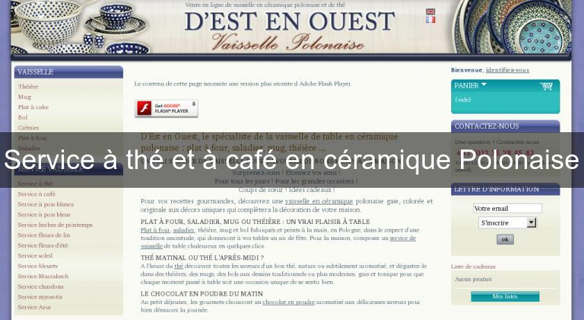 Service à thé et à café en céramique Polonaise Service à thé et à café en céramique Polonaise