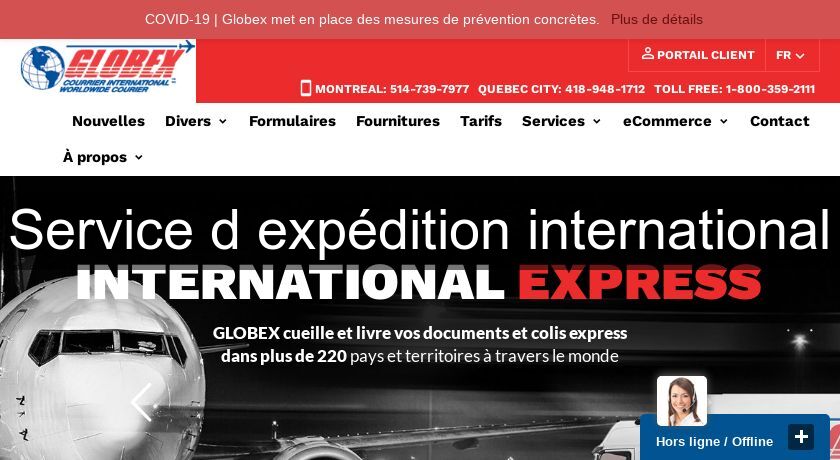 Service d'expédition international