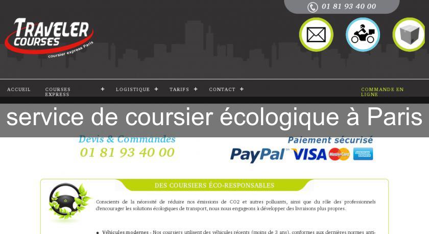 service de coursier écologique à Paris