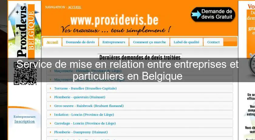 Service de mise en relation entre entreprises et particuliers en Belgique