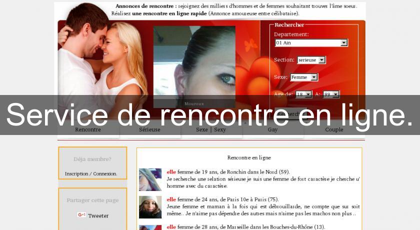 Service de rencontre en ligne.