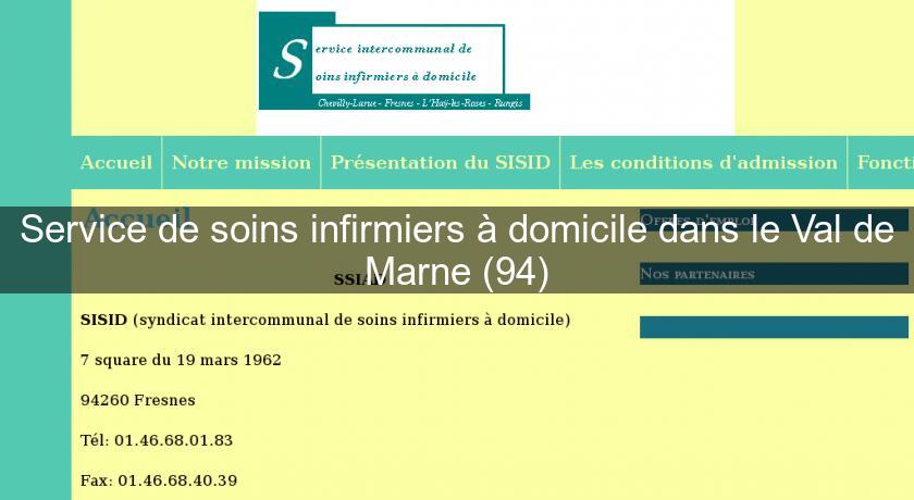 Service de soins infirmiers à domicile dans le Val de Marne (94)