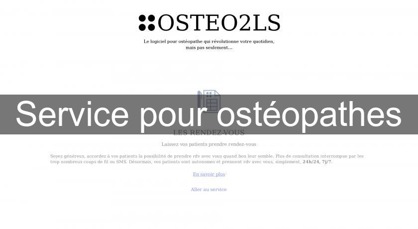 Service pour ostéopathes