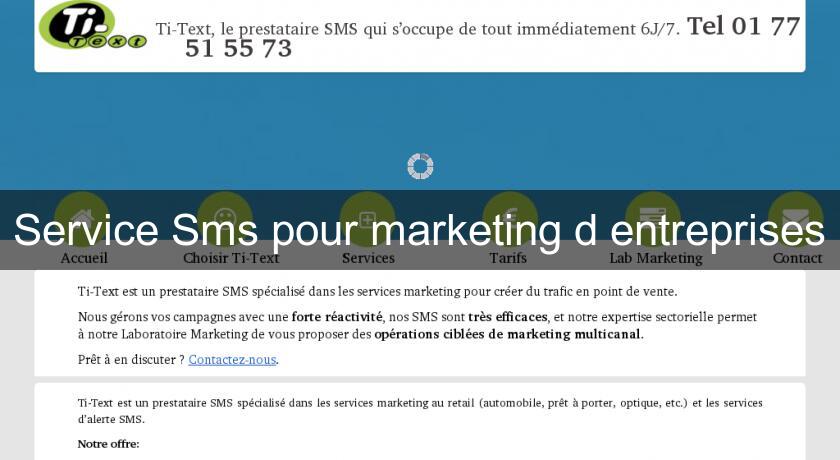 Service Sms pour marketing d'entreprises