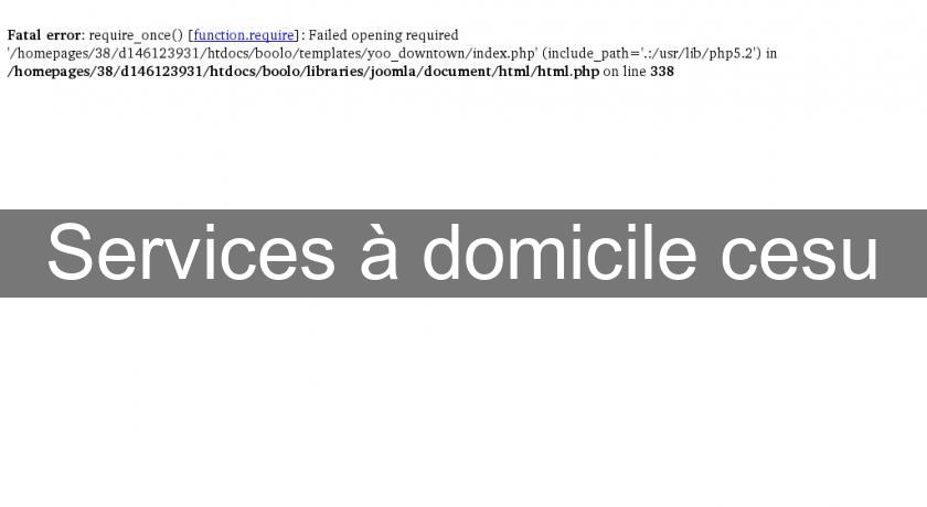 Services à domicile cesu Services à domicile cesu