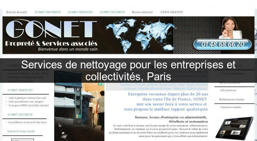 Services de nettoyage pour les entreprises et collectivités, Paris