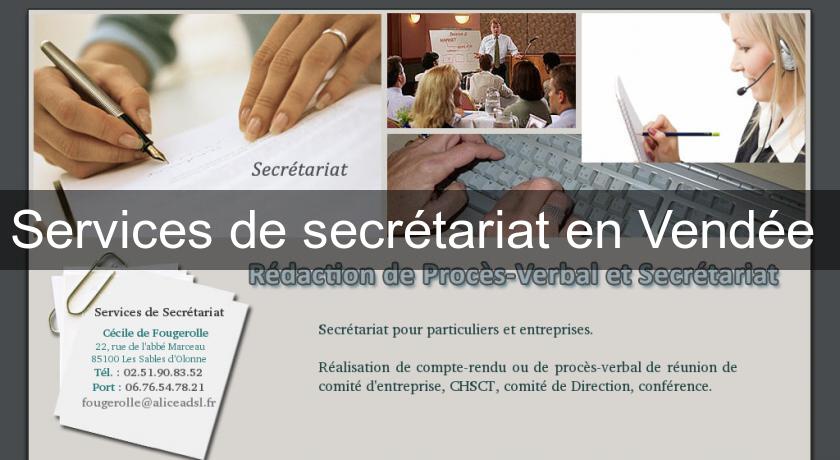 Services de secrétariat en Vendée Services de secrétariat en Vendée