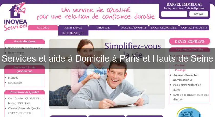 Services et aide à Domicile à Paris et Hauts de Seine
