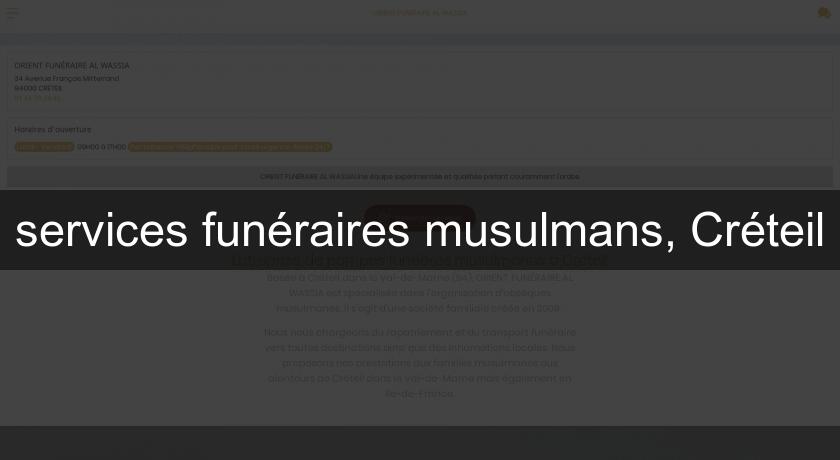services funéraires musulmans, Créteil