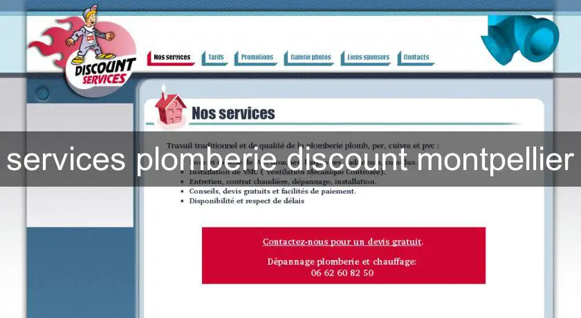 services plomberie discount montpellier