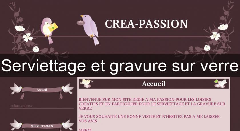 Serviettage et gravure sur verre Serviettage et gravure sur verre