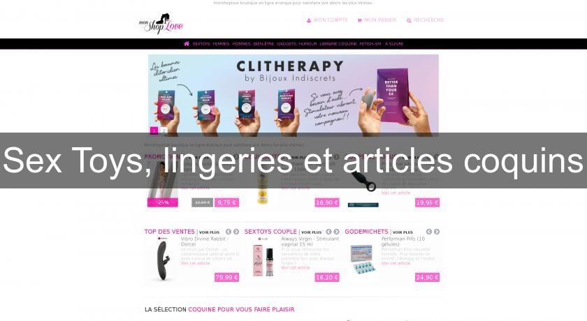 Sex Toys, lingeries et articles coquins